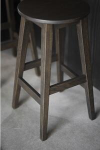 Tamno smeđe barske stolice u setu 2 kom od punog hrasta (visine sjedala 65 cm) Austin – Rowico