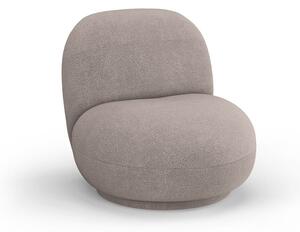 Bež fotelja od bouclé tkanine Chuck – Micadoni Home