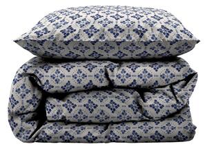 Bijela/plava pamučna posteljina za krevet za jednu osobu 140x200 cm Heirloom – Södahl
