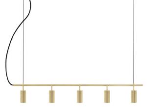 Globen Lighting Hubble 5 viseća svjetiljka od mesinga, duljina 130 cm, za 3, prigušiva, Bronca / stari mesing, Dnevni boravak/blagovaonica, Aluminij