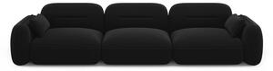 Crna baršunasta sofa 320 cm Audrey – Interieurs 86