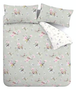 Svijetlo zelena posteljina za bračni krevet 200x200 cm Songbird – Catherine Lansfield