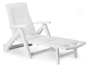 Vrtna ležaljka ZIRCONE, 72×195×101 cm, bijela I.P.A.E-Progarden