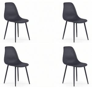 Set 4 kom plastičnih stolica OSAKA, antracit