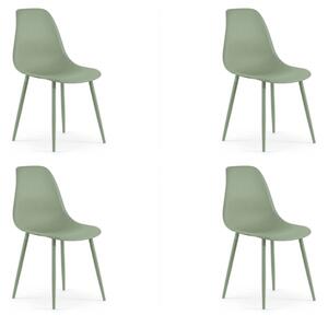Set 4 kom plastičnih stolica OSAKA, svijetlo zelena