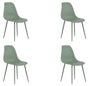 Set 4 kom plastičnih stolica OSAKA, kaduljasto zelena