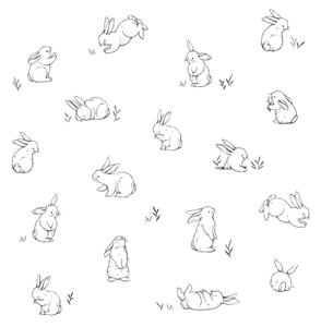 Dječja tapeta 10 m x 50 cm Bunnies In The Countryside – Lilipinso