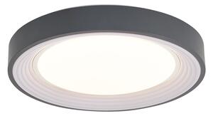 Moderna stropna svjetiljka siva s bijelom bojom 38 cm uklj. LED prigušiva - Kanton