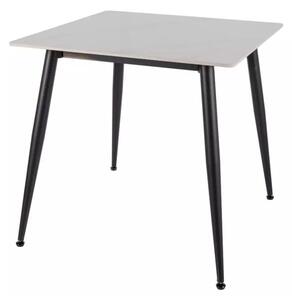 Blagovaonski stol RION 80x80 cm s keramičkom pločom, bijeli mramor