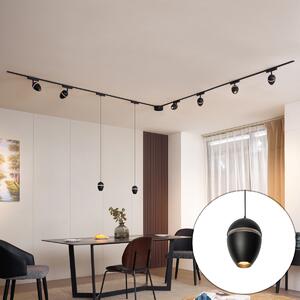Sustav rasvjete sa 6 reflektora i 2 viseća svjetla crna 1-fazni - Magnetic Eggy