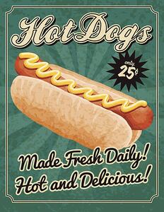 Ilustracija Vintage Hot Dog Poster, bortonia