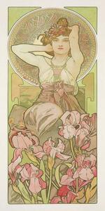 Reprodukcija Amethyst from The Precious Stones Series, Alfons Mucha