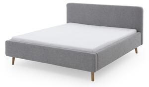 Sivi tapecirani bračni krevet 160x200 cm Mattis – Meise Möbel