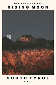 Umjetnička fotografija Rising Moon (South Tyrol, Italy), (30 x 40 cm)