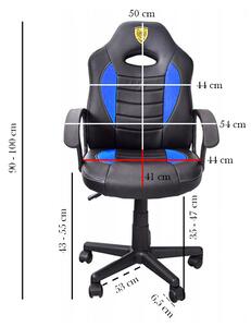 Dječja ergonomska stolica za igru zelene boje
