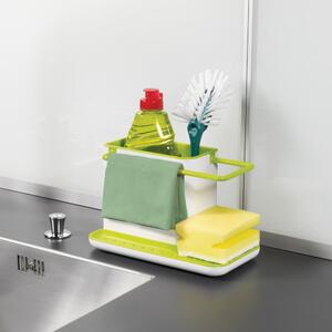 Bijelo-zeleni kuhinjski stalak za deterdžente Joseph Joseph Caddy Sink Tidy