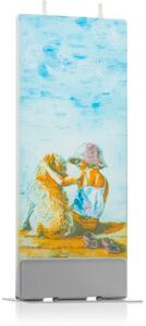 Flatyz Nature Little Girl With A Dog ukrasna svijeća 6x15 cm