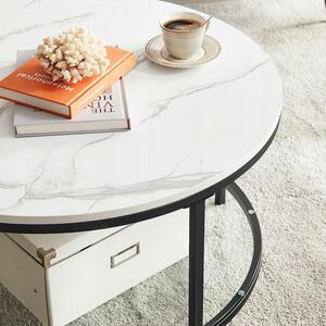 Stolić za kavu LATICIA s pločom u dekoru mramora