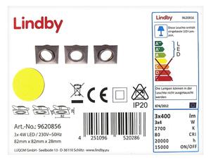 Lindby - SET 3x LED Ugradbena svjetiljka ANDREJ LED/4W/230V