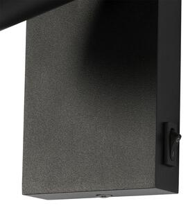 Moderna zidna lampa crna podesiva sa prekidačem - Jeana Luxe