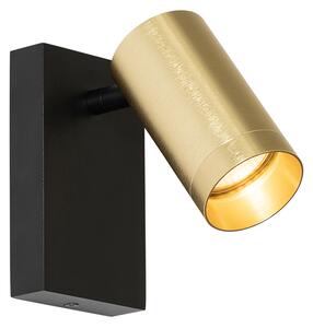 Zidna lampa crna sa zlatom podesiva sa prekidačem - Jeana Luxe