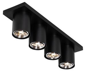 Moderni stropni reflektor crni 4-light - Tubo