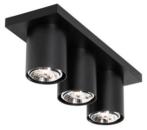 Moderni stropni reflektor crni 3-light - Tubo