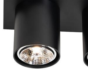 Moderni stropni reflektor crni 2-light - Tubo