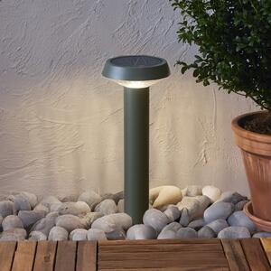 STAR TRADING Casa LED solarna svjetiljka na zemljani klin, zelena, visina 45 cm, Zelena, Plastika, Vanjski reflektor/šiljak za tlo