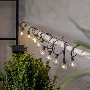 STAR TRADING Globe Mini LED solarne lampice na nizu, 10 lampica, 270 cm, 3000K, Crno, Plastika