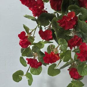 Umjetna viseća crvena geranija 80 cm UV - Crvena - 71 - 90 cm - DA