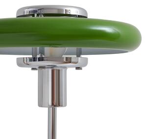 Lindby Branford stolna lampa, retro, zelena, metal/mramor, Zelena, Dnevni boravak/blagovaonica, Metal