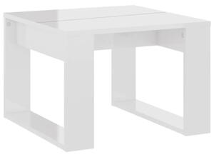 VidaXL Bočni stolić visoki sjaj bijeli 50 x 50 x 35 cm od iverice