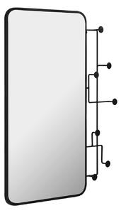Vianela crno ogledalo sa vješalicom 63 x 82 cm