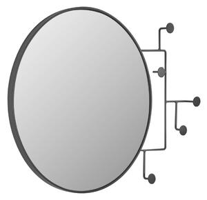 Vianela crno ogledalo sa vješalicom 70 x 51 cm