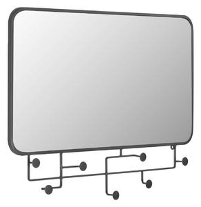 Vianela crno ogledalo sa vješalicom 63 x 82 cm