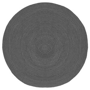 LABEL51 tepih od jute okrugli 180 x 180 cm XXL crni