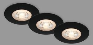 LED ugradbeni reflektor Kulana crni set od 3 IP65