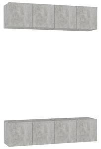 VidaXL TV ormarići 4 kom siva boja betona 60 x 30 x 30 cm od iverice