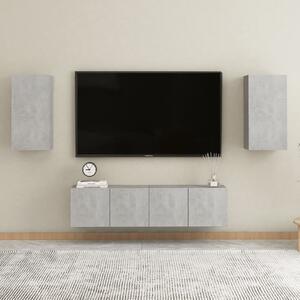 VidaXL 4-dijelni set TV ormarića siva boja betona od iverice