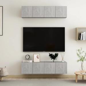 VidaXL TV ormarići 4 kom siva boja betona 60 x 30 x 30 cm od iverice