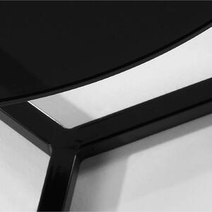 Crni pomoćni stol Dream izrađen od kaljenog stakla crne boje