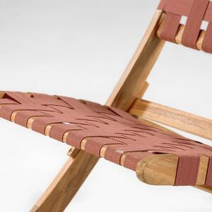 Habeli sklopiva stolica od bagremovog drva s užetom