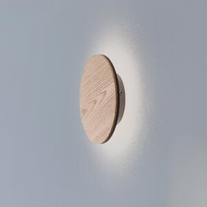 Argon Orios LED zidna svjetiljka, drvo, Ø 20 cm, indirektna distribucija, Drvo, Dnevni boravak/blagovaonica, Drvo