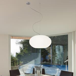 Casablanca Aih - viseća lampa 38 cm mat bijela, prigušiva, Bijela, Dnevni boravak/blagovaonica, Staklo