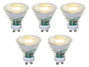 Set od 5 GU10 50mm prigušivih LED žarulja prozirne 2,5W 450 lm 3000K