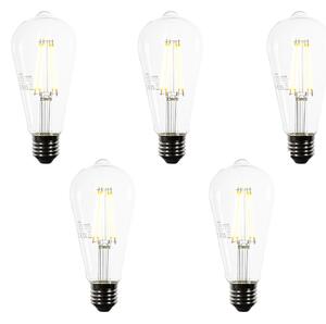 Set od 5 E27 LED žarulja ST64 prozirne 3,8W 806 lm 3000K