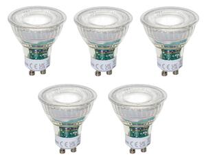 Set od 5 GU10 50mm prigušivih LED žarulja prozirne 2,5W 450 lm 6500K