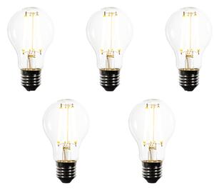 Set od 5 E27 LED žarulja s prigušivanjem A60 prozirnih 7.2W 1521lm 3000K