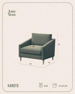 Tamno plava baršunasta fotelja Karoto – Ame Yens
